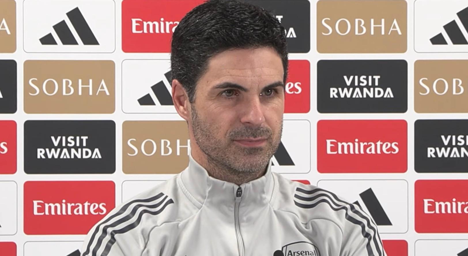 阿尔特塔：卡拉菲奥里是肌肉伤；我会根据对手调整中锋选择